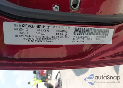 2015 Dodge Dart Sxt из США, поврежденный, VIN 1C3CDFBB7FD238453